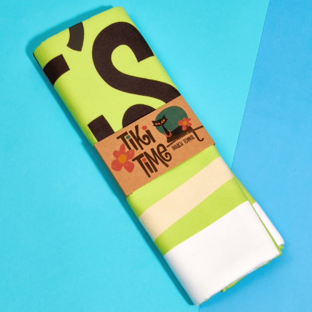 Tiki Time microfiber beach towel - Picture 3 of 4